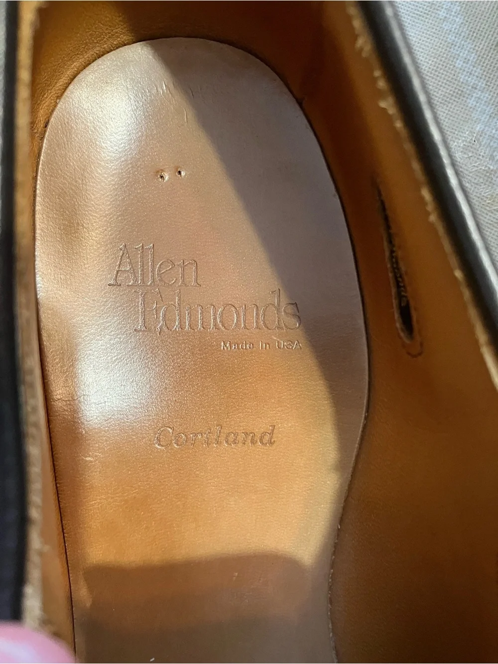 Allen Edmonds Brown Leather Cap-Toe Derbys